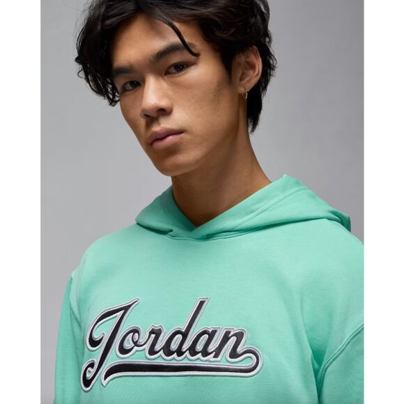 Jordan Flight MVP Men's Fleece Pullover Hoodie Green Large - Picture 8 of 11